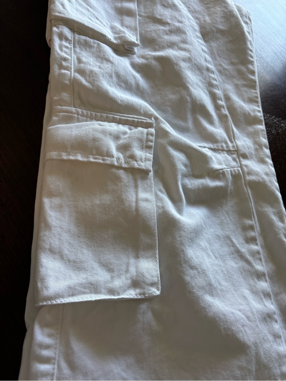Zara Wide Leg Cargo Pants in White Sz/8 - Picture 5 of 16